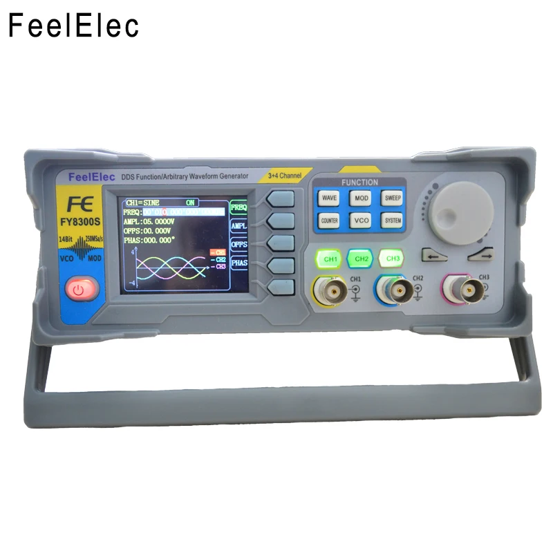 

FeelElec Signal Generator FY8300S-60Mhz Signal-Source-Frequency-Counter DDS Arbitrary Waveform Three-Channel