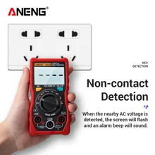 ANENG V01B 4000 conteggi multimetro professionale digitale AC/DC Tester elettrico automobilistico capacità Transistor Ampere Detector