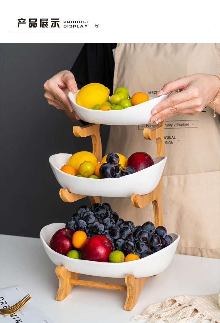 3-tier fruit bowl candy bowl Snack 