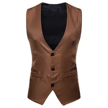 Мужской однобортный жилет с v-образным вырезом спортивный костюм жилет M44