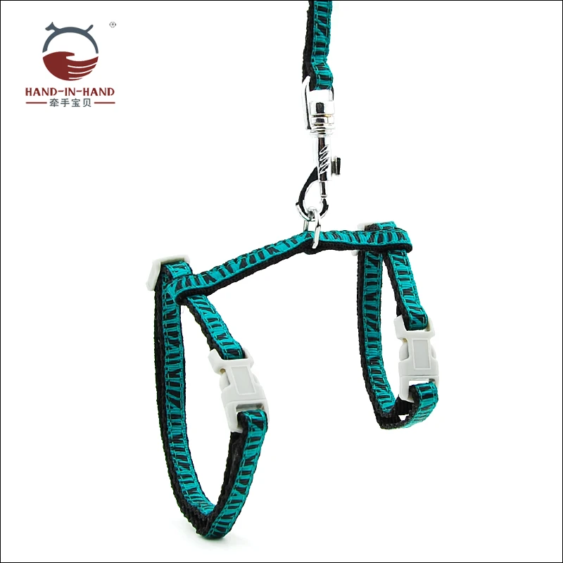

Cat Puppy Small Pet Harness and Leash Zebra stripe Print Harness Leash for cat Set 0.8 cm