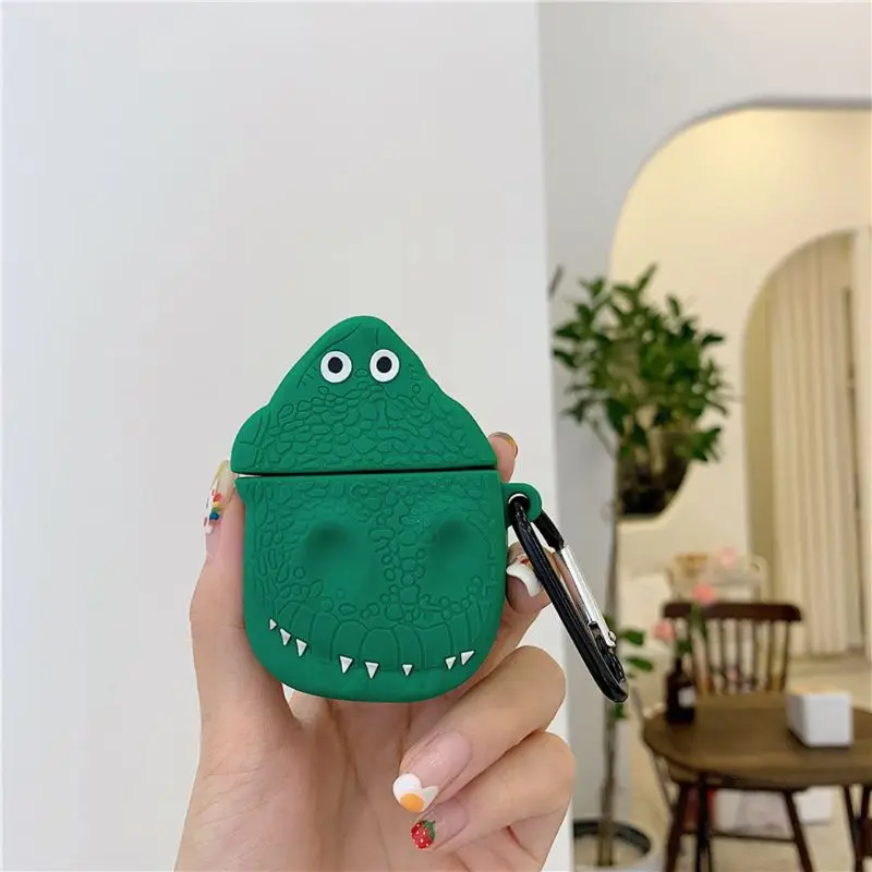 Силиконовый защитный чехол Dragon Cover протектор с карабином для Airpods 1/2