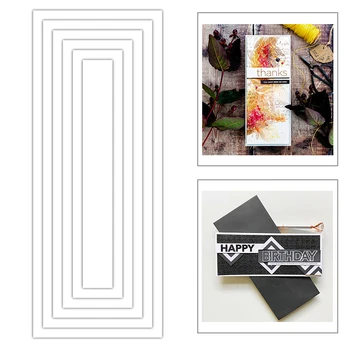 

2020 New Rectangle Nesting Metal Cutting Dies For Embossing Making Photo Frame Album Greeting Card Paper Scrapbooking No Stamps
