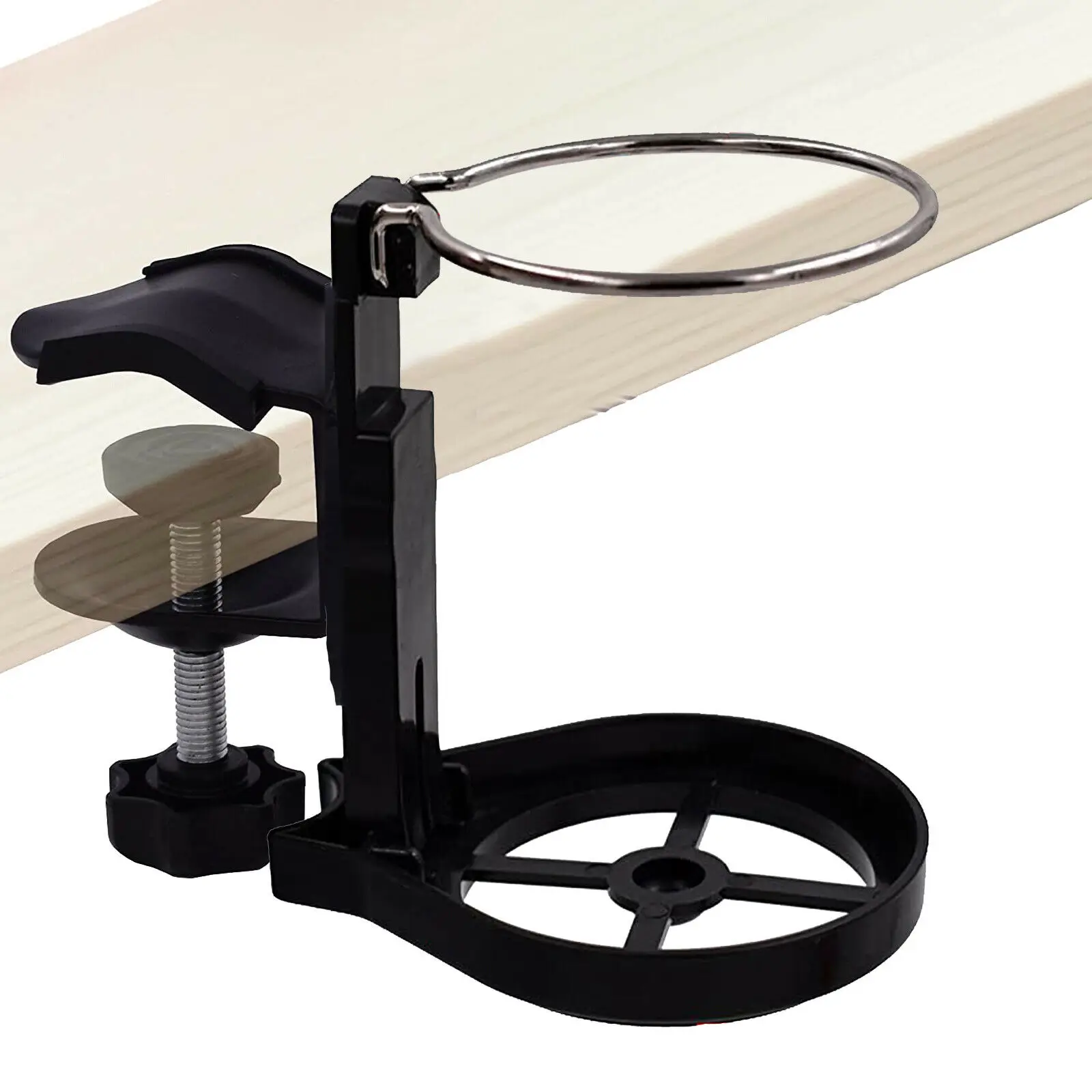 Home Office Table Desk Side Clip Water Drink Beverage Soda Coffee Mug Holder
