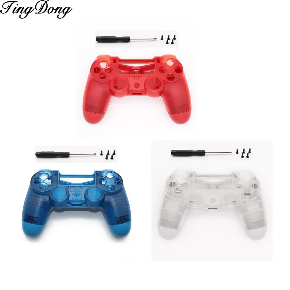 

clear res blue Housing Shell Cover Case for Playstation 4 Pro PS4 Slim Pro Controller 4.0 JDS-040 JDM-040 Version 2 Gen 2th