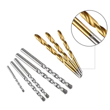 

LESHP HSS High Speed Steel Titanium-plated Twist Drill and Construction Drill Set 17PCS With Carry Case Multi-purpose Portable