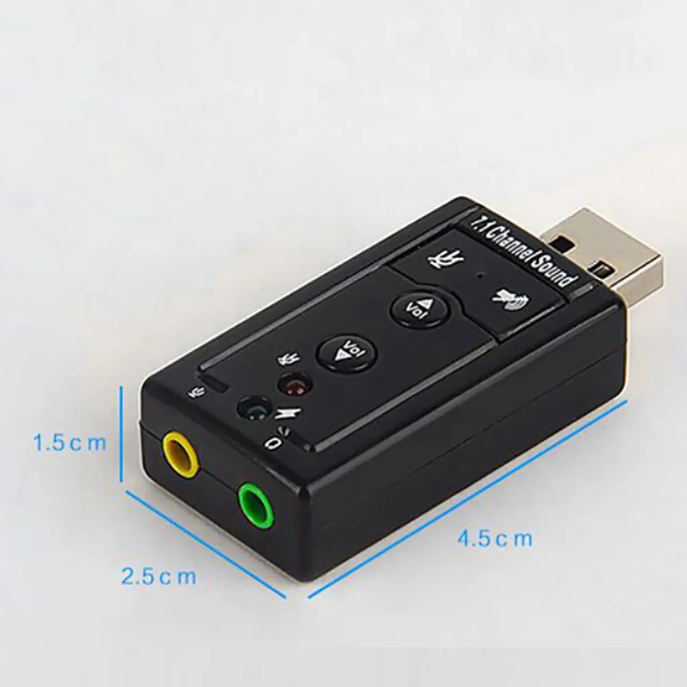Мода аудио Usb 7,1 Canali Esterna 3D звук Adattatore Pc ноутбук карта адаптер конвертер Out 30