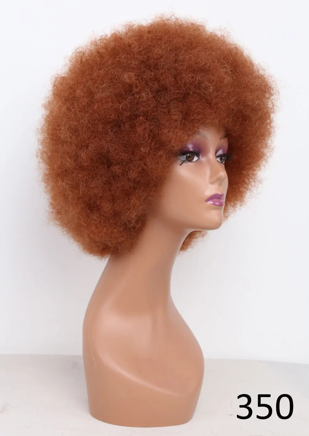 Synthetic Afro Wig Short Fluffy Hair Wigs For Black Women Kinky Curly Hair For Party Dance Cosplay Wigs With Bangs
