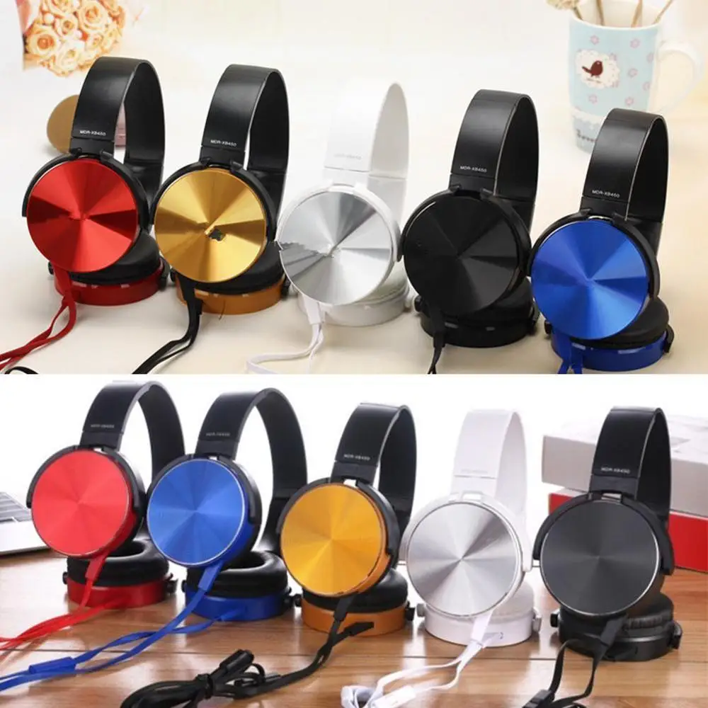 3 5mm Audio On Ear Headphones with Mic PC Tablet Laptop Cord Headsets Stereo Bass Portable Fold Flat Computer Earphone with Q1Y8