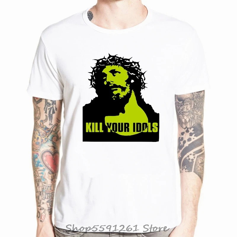 

Guns N Roses Alx Rose Same T shirt Men Kill Your Idols Funny T-shirts Rock Music Camisetas Hombre Casual Mens Short Sleeve Tees