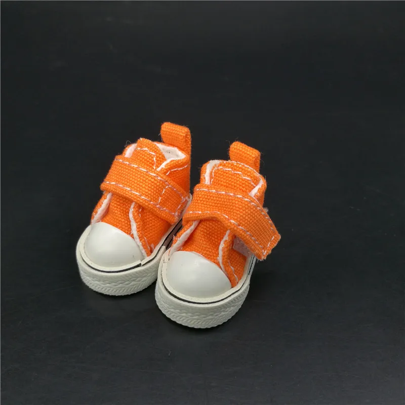 Тильда 3,5 см Blyth кукла обувь, в горошек стиль холст обувь для Blythe BJD кукла 1/6 для Корейская группа EXO плюшевые куклы 15 см кукольные игрушки - Цвет: Orange