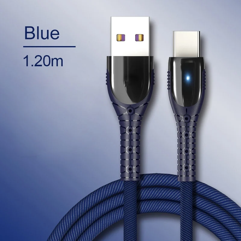 Musyue usb type C кабель для huawei P30 P20 Lite mate 20 Pro 5A SuperCharge Быстрая зарядка USB C телефонный кабель для huawei P20 P10 - Цвет: Blue