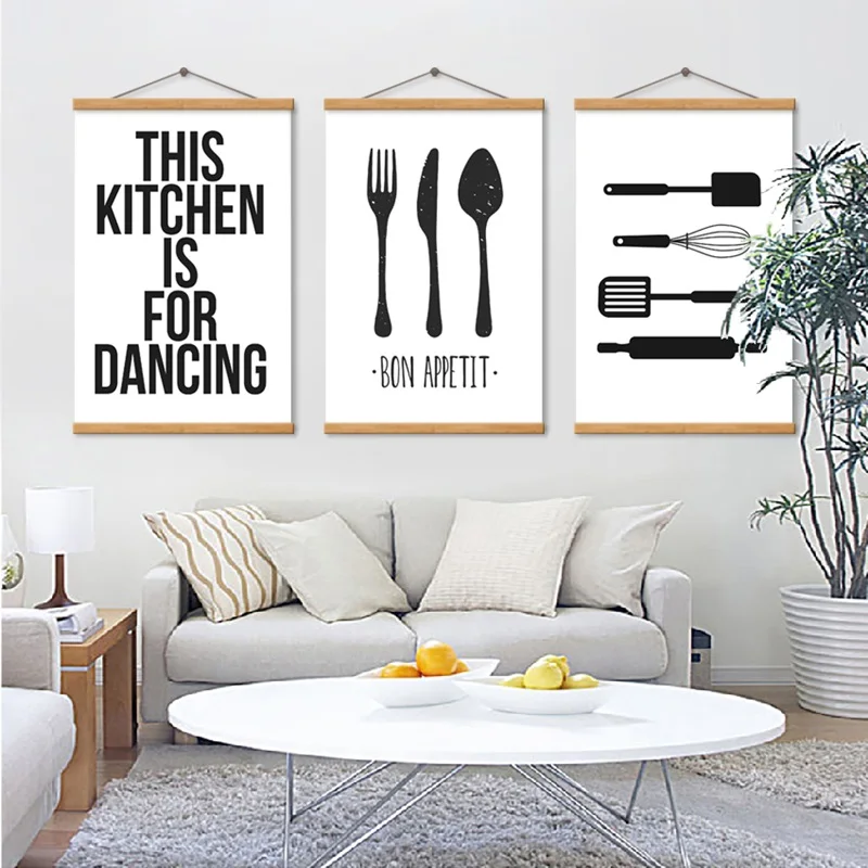 Современный плакат с алфавитом Печать Посуда Картина на холсте картины на стену кухни граффити домашний Ресторан украшение на заказ