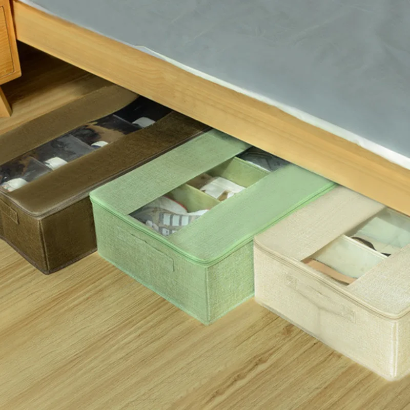  Foldable Waterproof and Dustproof Storage Shoe Box Washable Storage Box Bedroom Bed Bottom Debris T