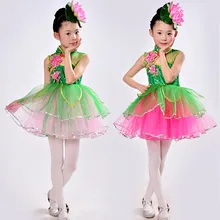 Детский день Жасмин танцевальные костюмы маленький Лотос стиль цветок фея Мальчики Лотос пруд лунный свет лотос танец
