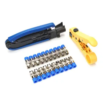 

High Strength Coax Crimper Compression Tool BNC RCA F Connector Coaxial Cable Crimping Cable Wire Pliers