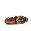 XQWFH Mens Leopard Loafers Luxury Velvet Spiked Slip on Dress Shoes Fashion Penny Smoking Slipper Men Brand Moccasins Flats 5
