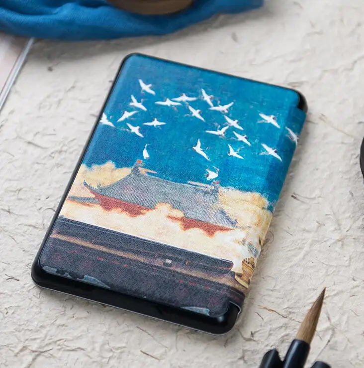 BOHYLOY искуственная кожа с рисунком чехол для Amazon Kindle KPW 1 2 34 E-reader Case