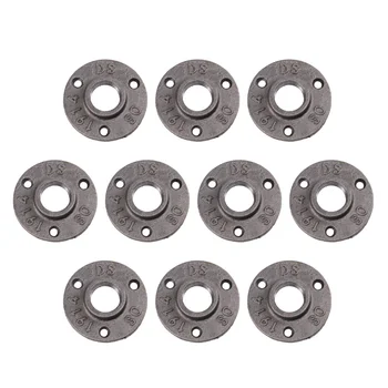 

10Pcs Industrial Floor Flange Fittings Retro Vintage Decor Steampunk Plumbing Flanges