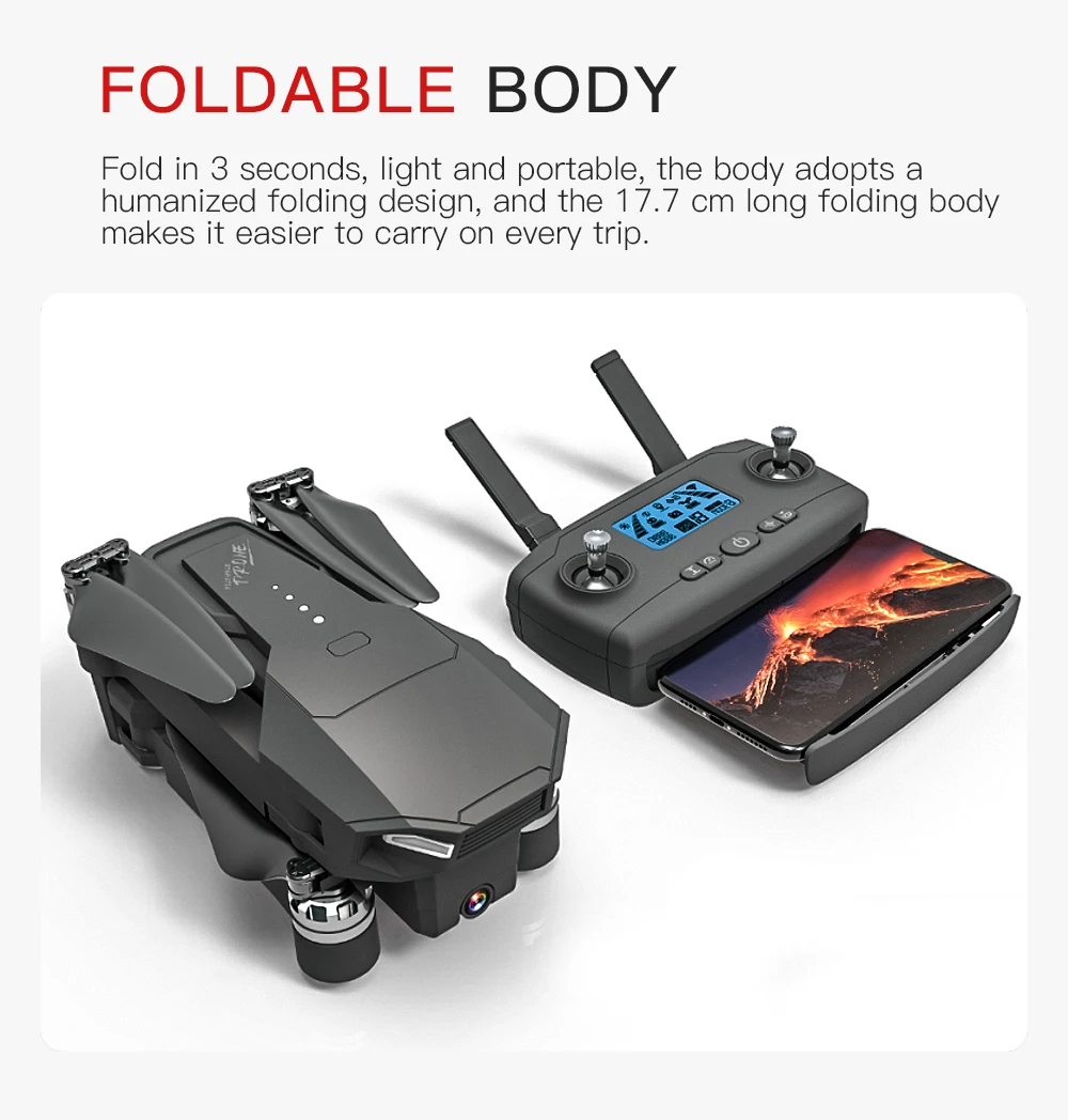 Zangão kf107 de gps com câmera dupla