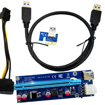 

2020 New SB3.0 PCI-E Express 1x To 16x Extender Riser Card Adapter SATA 6Pin Power Cable With Side Clip To Fasten Other Card#Ger