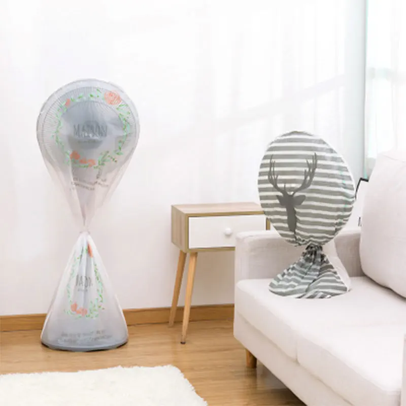 Стоящая крышка вентилятора для хранения многоразового использования водонепроницаемый вертикальный мультяшный пылезащитный чехол семейный чистый PEVA