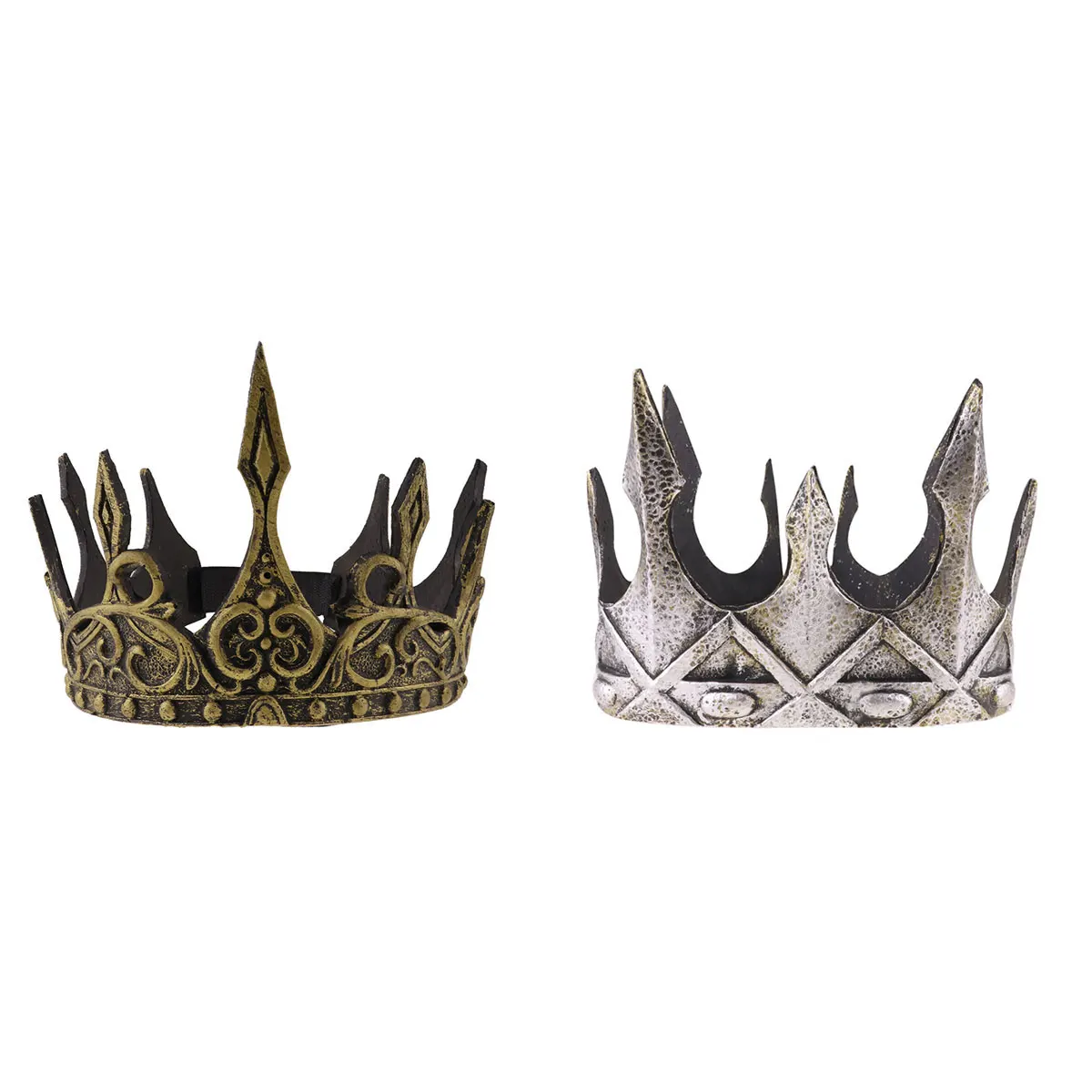 Мягкий Королевский Средневековый Королевский король корона Хэллоуин косплей костюм аксессуары маскарад Вечерние Косплей короны