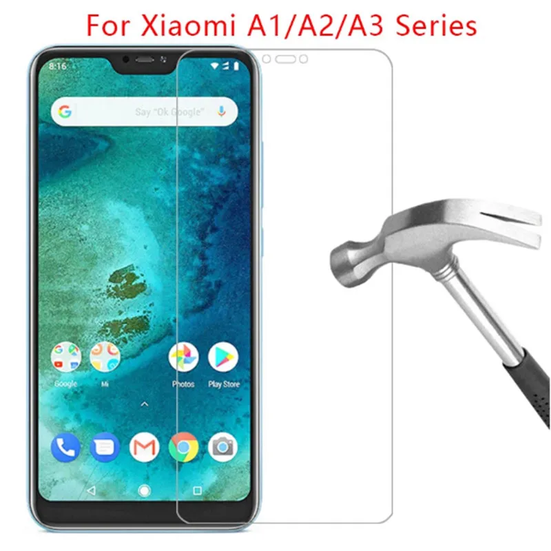 9H Tempered Glass for xiaomi mi a2 lite a3 MiA3 Mi light mia3 mia1 Safety Screen Protector on xiomi a1 xaomi | Мобильные телефоны и