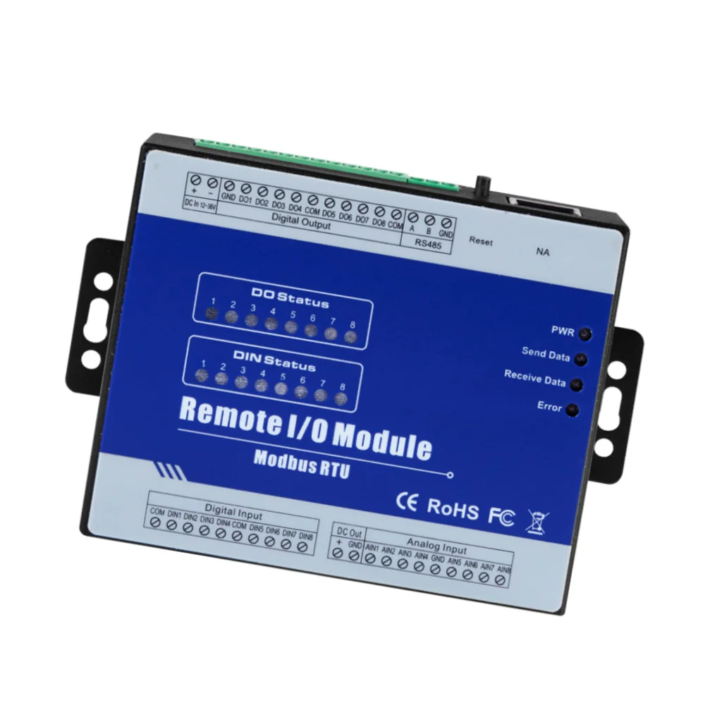 M330 Modbus RTD Remote IO Module (8AI) RS485 Data Acquisition Module Support Modbus TCP Security System