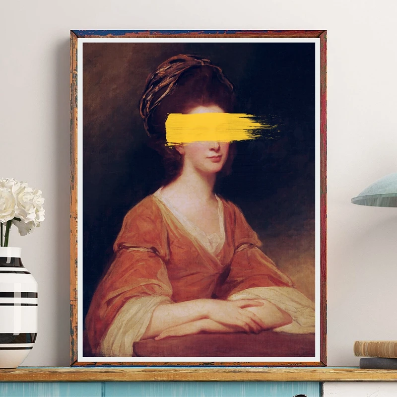 Altered-Art-Vintage-Portrait-of-Man-Woman-Pastel-Canvas-Painting-Prints-Quirky-Gallery-Wall-Decor-Artwork (3)