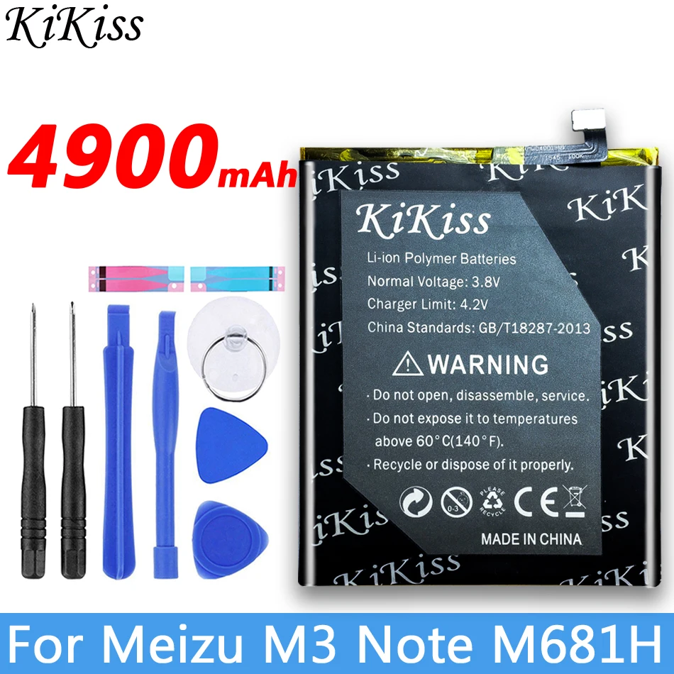 Оригинальный аккумулятор KiKiss BT61 для Meizu M3 Note M681H мобильный телефон 4900 мАч Meizy +
