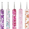 5 Pcs/set Nail Art Dotting Pen Crystal Beads Handle Dual-ended Drawing Painting Rhinestones Manicure Tools 5