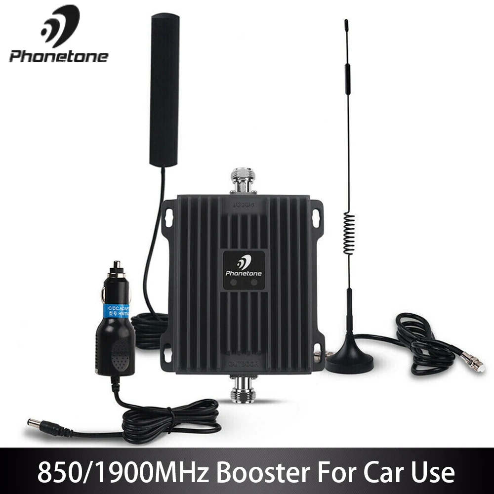Мобильный усилитель сигнала для использования в автомобиле 2G 3g 850/1900MHz усилитель сигнала 3g ретранслятор усилитель сигнала сотового телефона ретранслятор антенна комплект