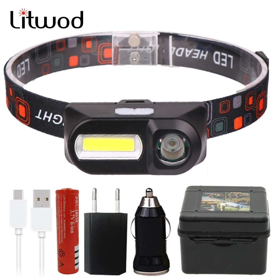 

Sensor switch Z901804 LED Mini Headlight head lamp Body Motion Sensor Headlamp power by 18650 rechargeable battery