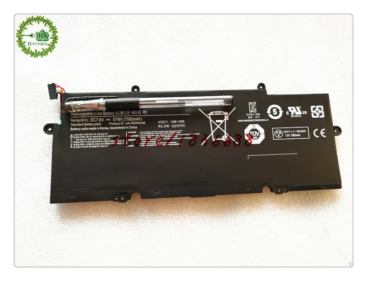 Аккумулятор для ноутбука GYIYGY 7 6 В 7560 мАч Samsung 730U3E 740U3E 530U4E 540U4E NP730U3E NP530U4E NP540U4E |