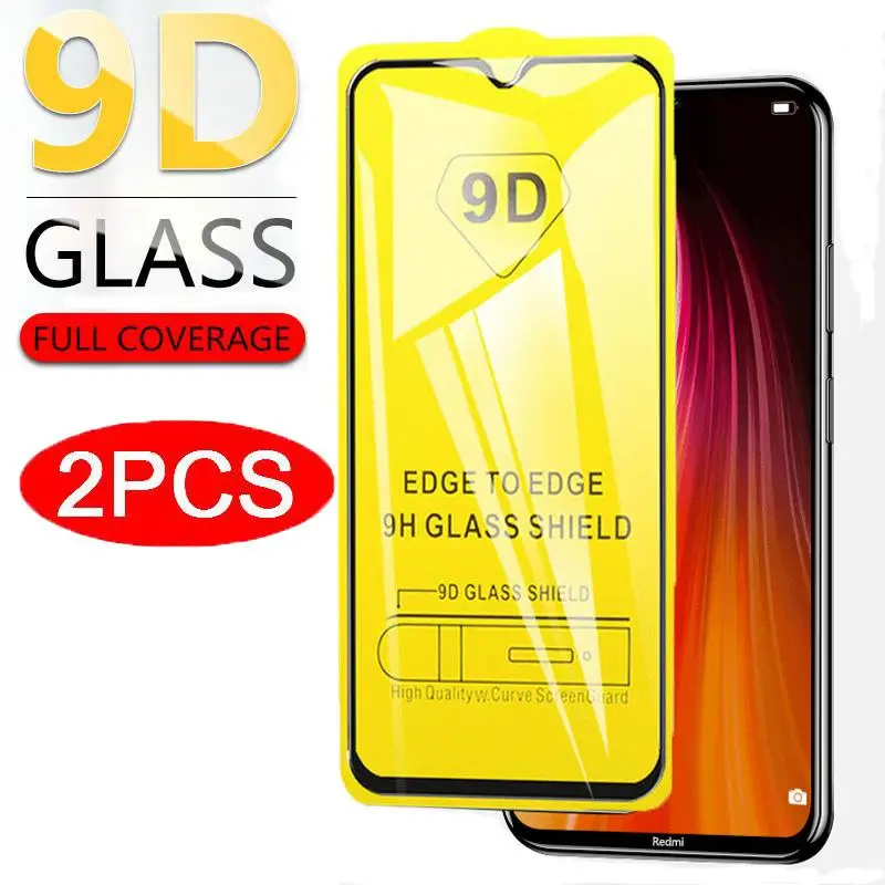 

9D 2PCS Screen Tempered Glass Protector For Xiaomi Mi 9 9SE A3 lite CC9 9T Redmi K20 note8 Pro Note 8 7 6 5 Pro Black Film Glass
