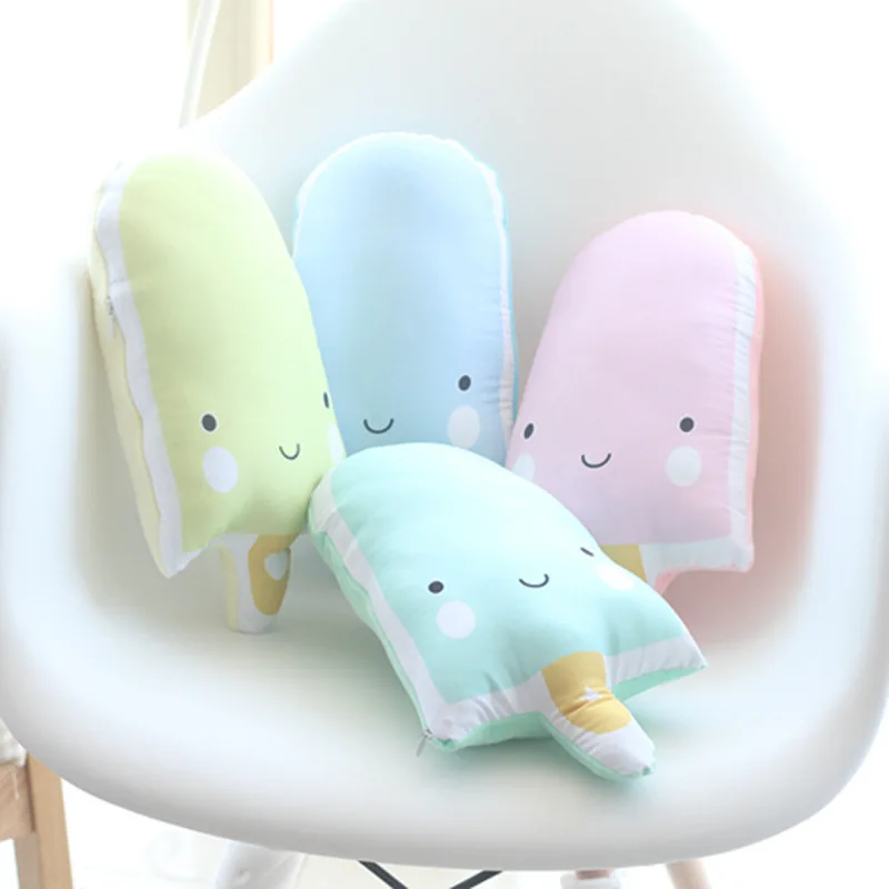 

Ice Cream Pillow Washable Infant Cushion Popsicle Ceremony Items Customizable Crane Machines Doll Wedding Creative Toy
