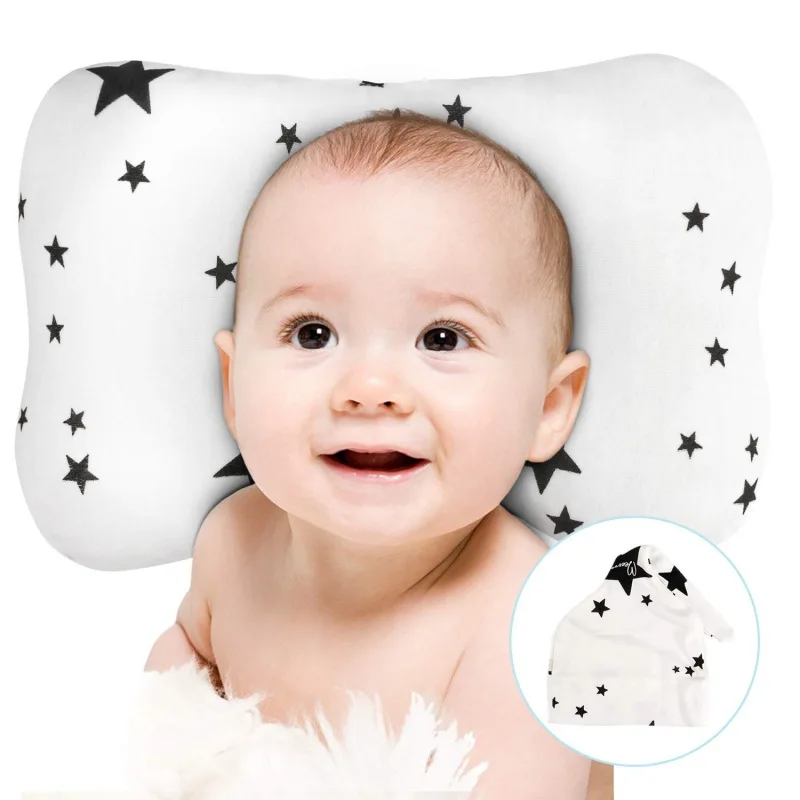 Детская подушка для новорожденных дышащая 3D воздушная сетка органический хлопок, защита для синдрома плоской головы