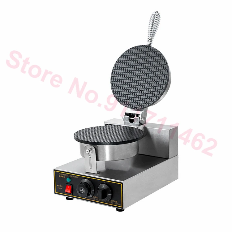 1200W Commercial Electric Ice Cream Cone Maker Waffle Cones Bowls Maker Nonstick Coating Crispy Eggs Omelet Mold