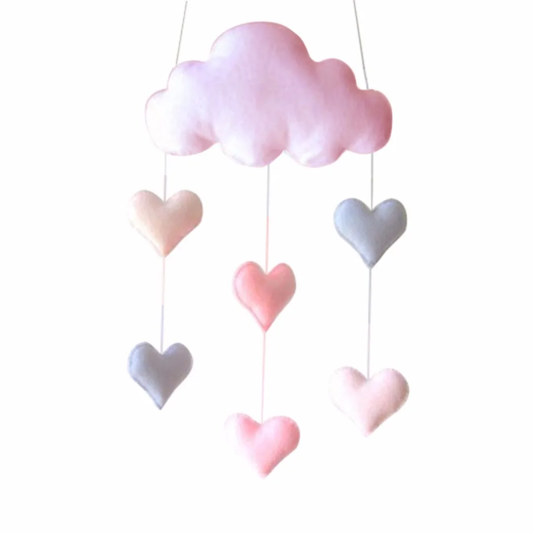 Cloud Star Love Heart Baby Mobile Wall Hanging Nursery Room Decor Shower Gift