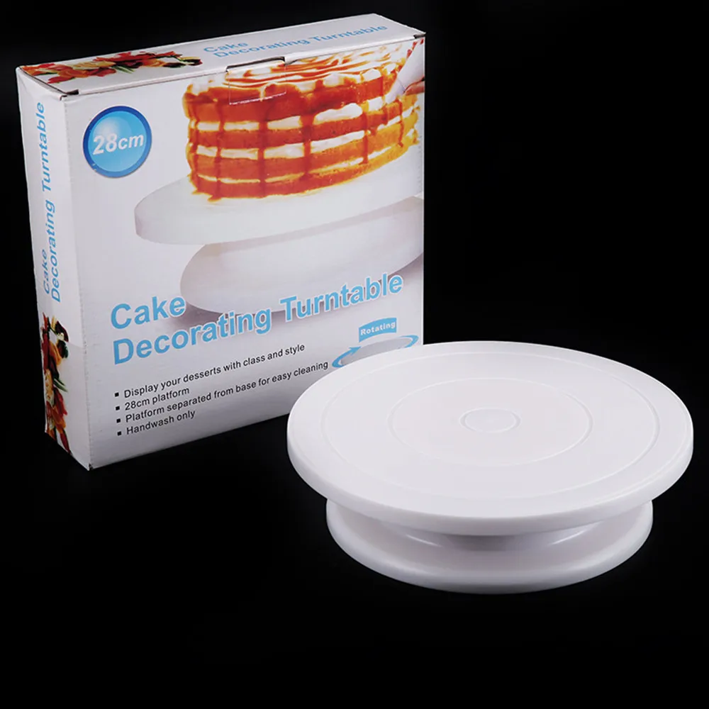

DIY Cake Turntable Baking Silicone Mold Cake Plate Rotating Round Cake Decorating Tools Rotary Table Pastry Supplies Cake Stand