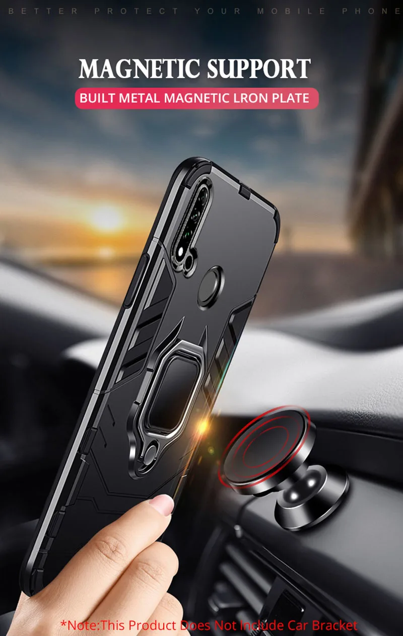 silicone case for huawei phone Case For Huawei Nova 7 7i 6 SE 5T 5Z 5 Pro 4E 3E 4 3 3I 4G 5G Armor Shock Proof Magnetic Bracket Phone Cover Coque huawei snorkeling case