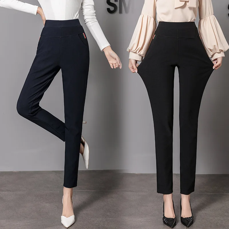 2023 Exterior Underpants Women's High Waist Large Size Loose And Thin Black Versatile Casual Pencil Pants Womans Clothing Set maternity leggings lace adjustable short length waist pregnant woman clothes soft pregnancy pants summer thin belly underpants