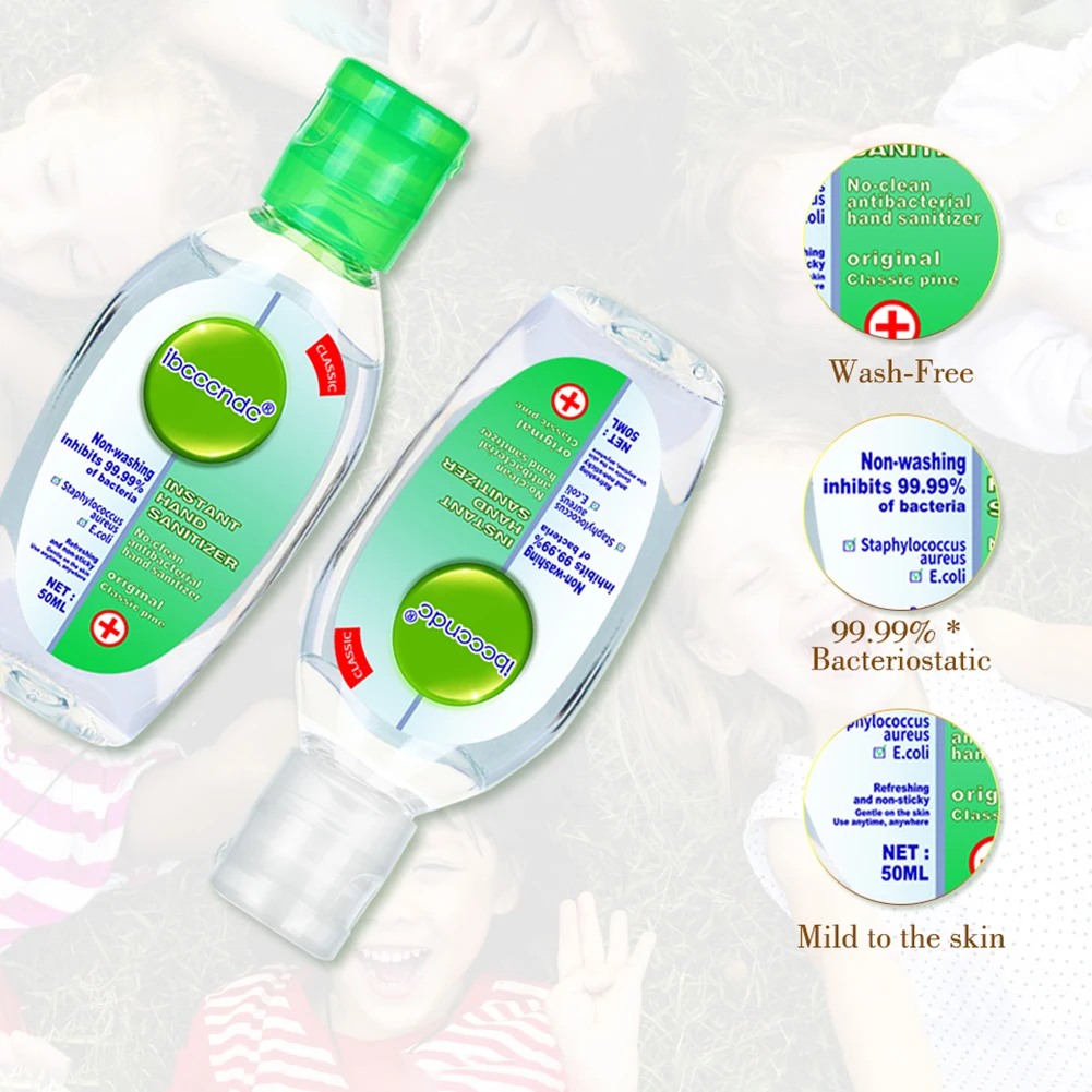 Hand Cleaning Gel Portable Hand Sanitizer Anti-Bacteria Non-Rinse Instant Waterless  Hand Soap for Home Outdoor, 50ml