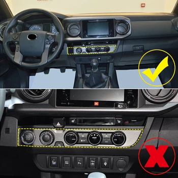 

(no start button design )Left hand drive For Toyota Tacoma 2016-2019 low equipped Air conditioning button panel cover trim 1pcs