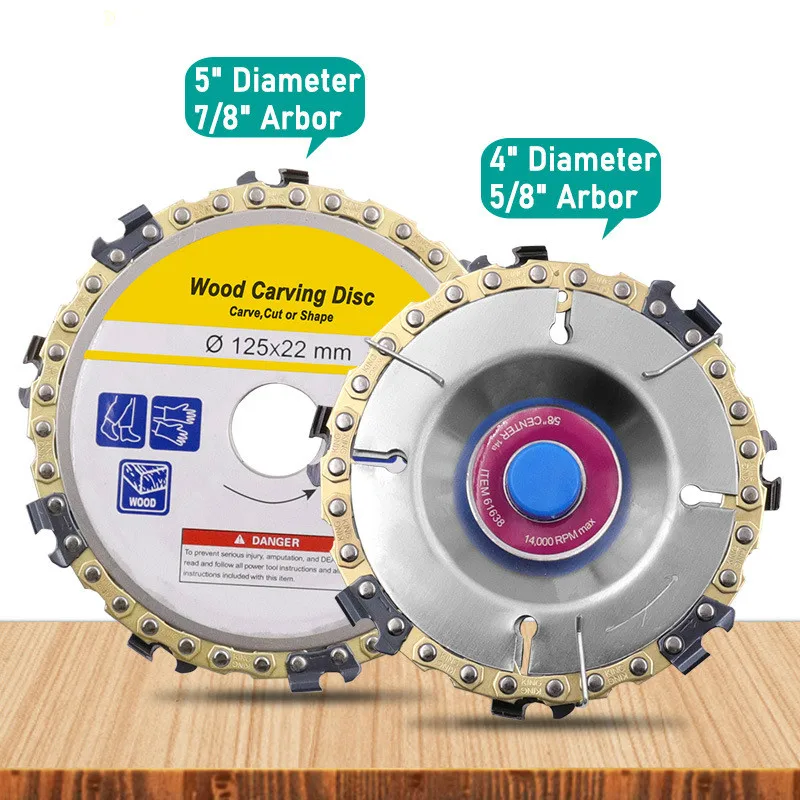 Wood Carving Disc Woodworking Chain Grinder Saws Plate Tool for 9 /7 teeth 125MM Angle Grinding 5 Inch 4 inch | Инструменты