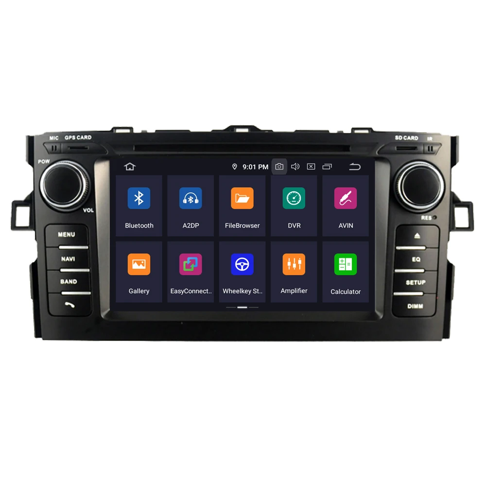 Clearance RoverOne Car Accessories For Toyota Auris 2008 - 2012 Android 9.0 4G+64G Auris DVD GPS Navigation Head Unit Radio Stereo 4