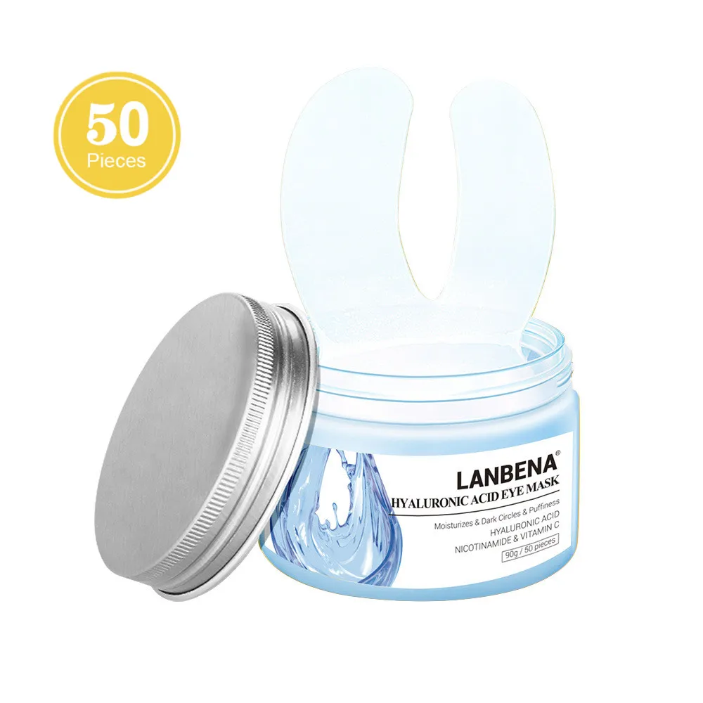 Hyaluronic acid LANBENA маска для глаз с гиалуроновой кислотой прокладки нашивки в виде глаз против отечности устройство для удаления темных кругов успокаивающее укрепляющее увлажняющее омолаживающее - Цвет: Hyaluronic acid