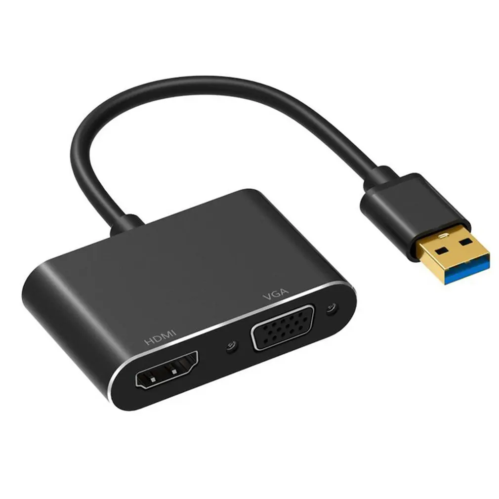 USB 3 0/2 0 к HDMI / VGA HDTV адаптер кабель внешняя видеокарта конвертер практичный