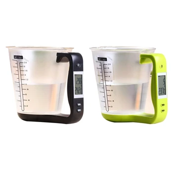 

Measuring Cup Kitchen Scales Digital Beaker Libra Electronic Tool Scale with LCD Display Temperature